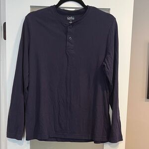 Croft & Barrow Navy Long Sleeve Henley